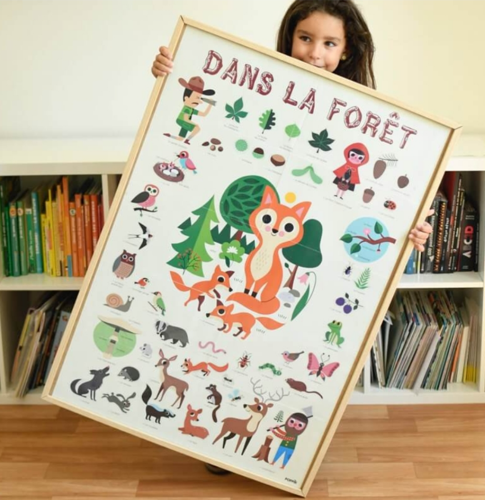 Large poster with stickers "In the forest"