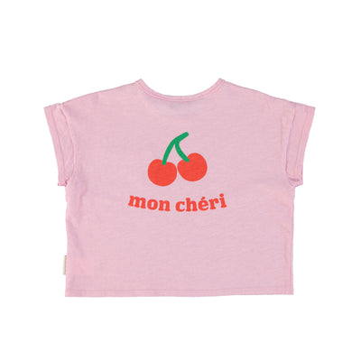 Piupiuchick camiseta manga corta | lila con print cereza