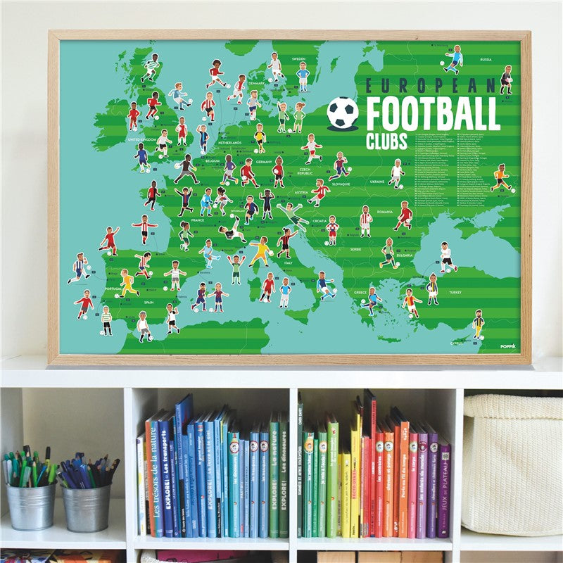 Poppik EDUCATIONAL POSTER + 60 STICKERS
FOOTBALL (6-12 YEARS OLD)