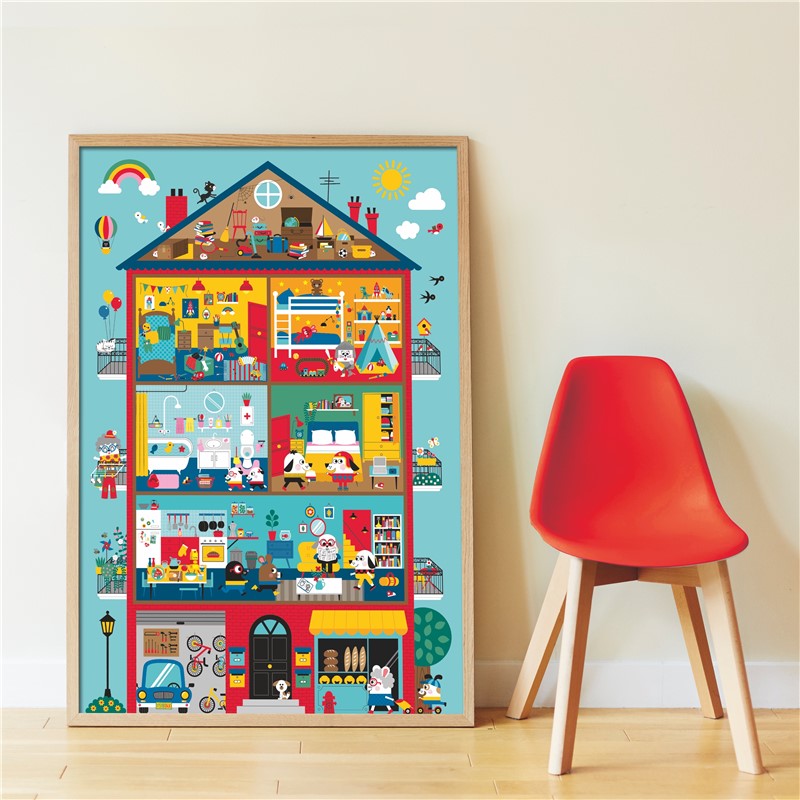 Poppik Gran poster de pegatinas "En casa"