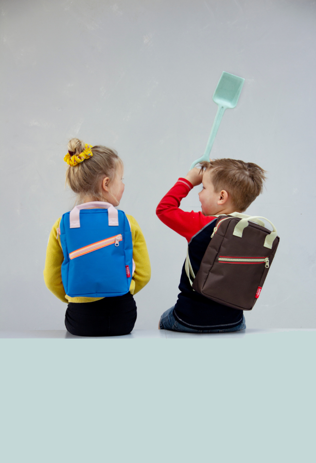 Backpack small 'Zipper true blue'