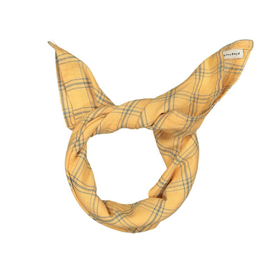 Piupiuchick Bandana | naranja con estampado de cuadros