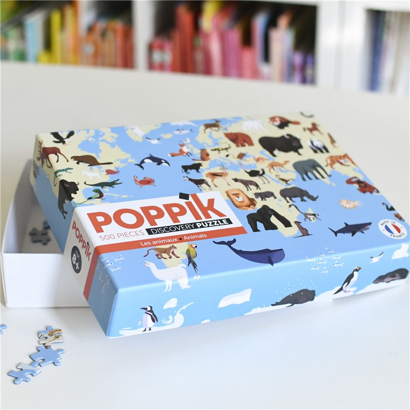 Poppik Puzzle 500 piezas "Animales del mundo"