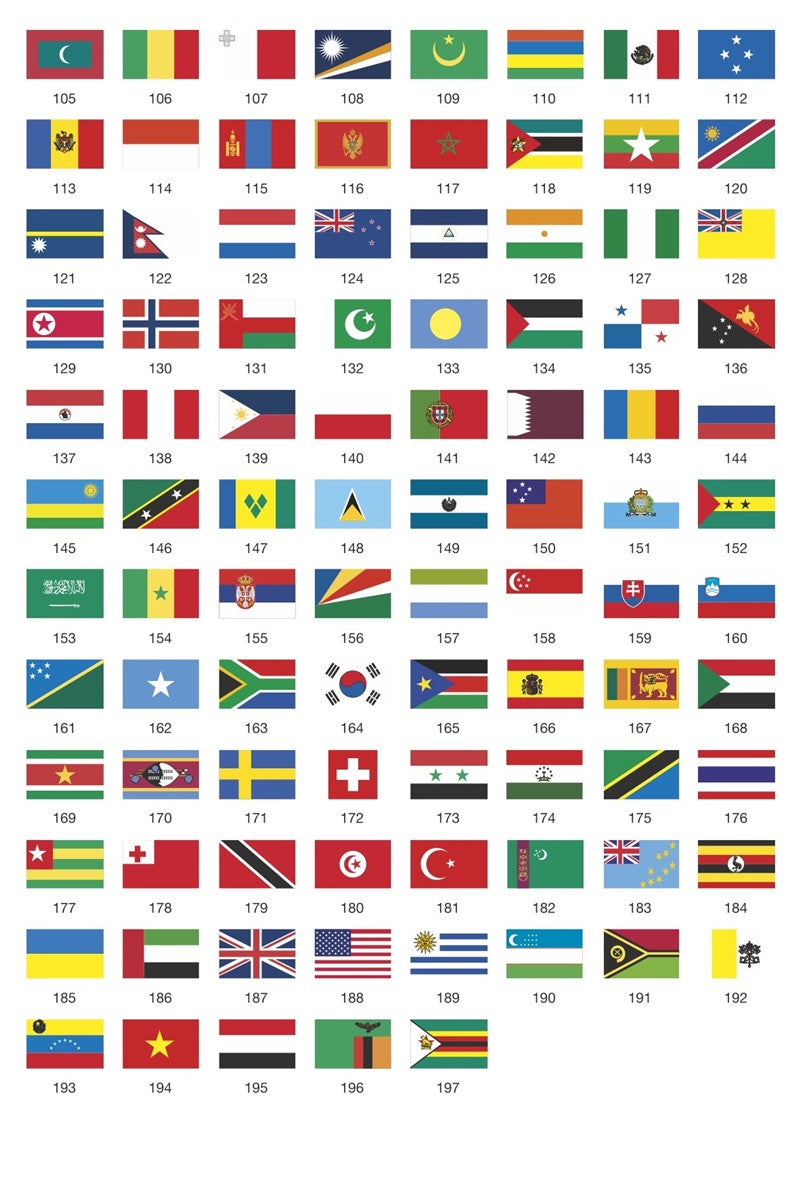 Large poster with stickers "Flags of the world"