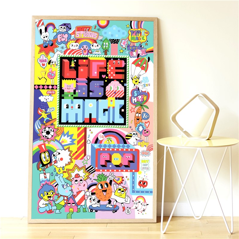 Large Poster of Stickers "Street Art"