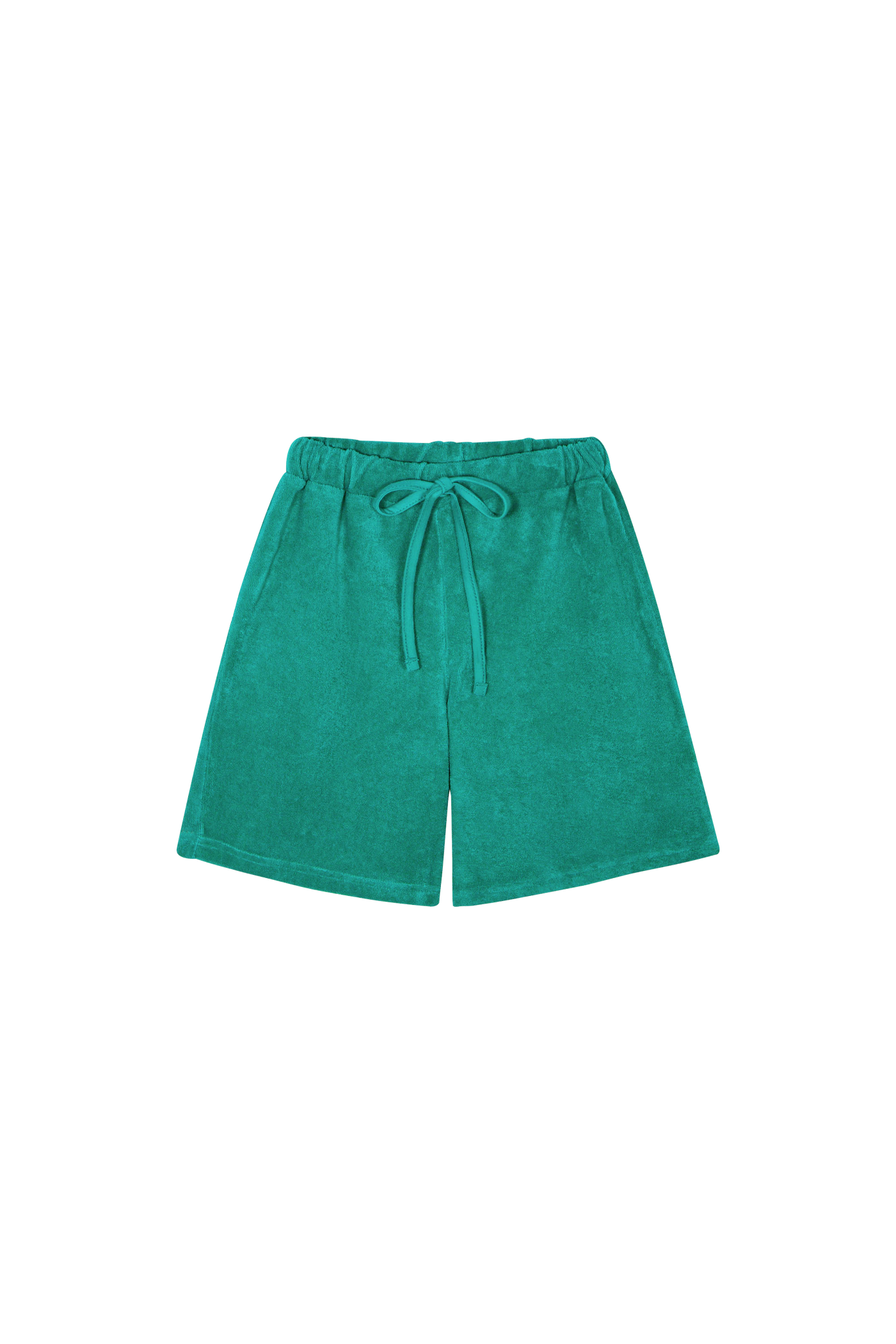 The Campamento green terry shorts
