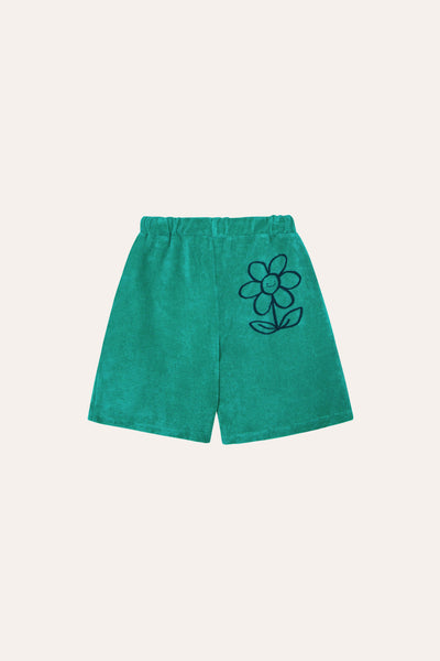 The Campamento green terry shorts